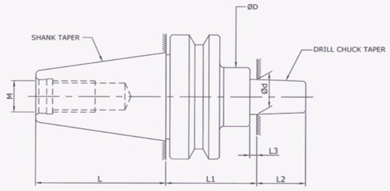 BT Drill Chuck Arbor - RR Brand