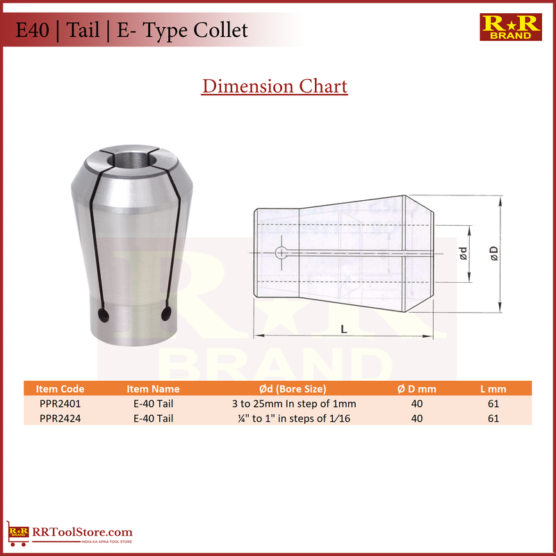 E40 (Tail) Collet