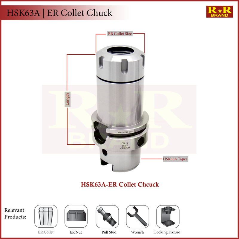 ER40 | HSK63A | HSK Taper ER Collet Chuck