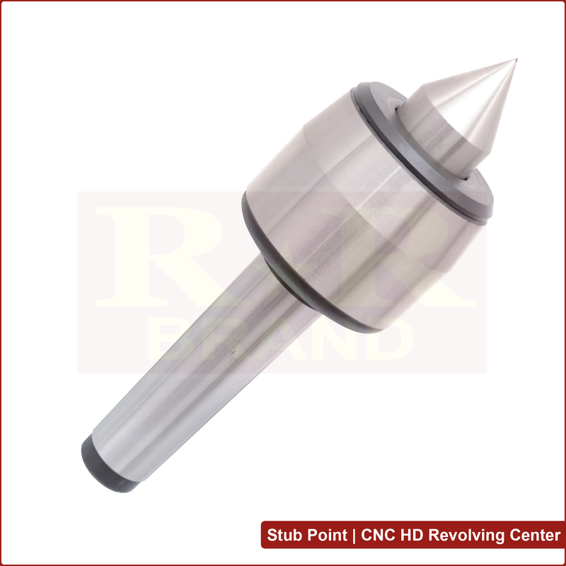 MT2 | Plain Tip | Stub Point | CNC Heavy Duty Revolving Center - RR Brand